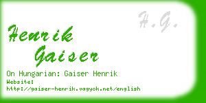 henrik gaiser business card